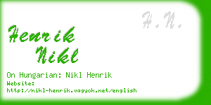 henrik nikl business card